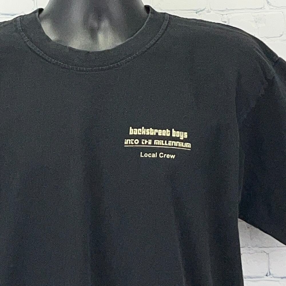 Vintage Backstreet Boys Into the Millennium Local Crew T Shirt Black XL X-Large